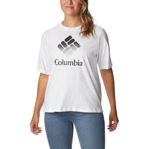 imageColumbia Womens North Cascades Relaxed TeeWhiteCsc Stacked Gradient Graphic