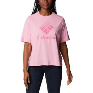 imageColumbia Womens North Cascades Relaxed TeeWild RoseCsc Stacked Gradient Graphic