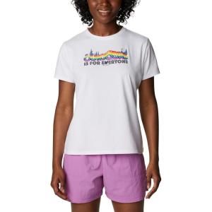 imageColumbia Womens Sun Trek Ss Graphic TeeWhiteAll for Outdoor Pride