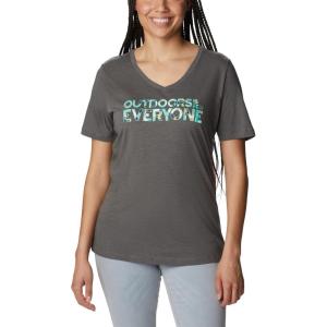 imageColumbia Womens Bluebird Day Relaxed V NeckCharcoal HeatherBe Outdoors