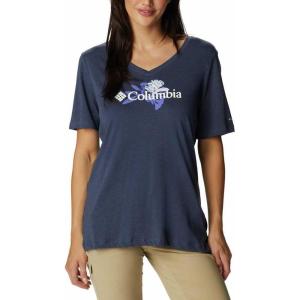 imageColumbia Womens Bluebird Day Relaxed V NeckNocturnal HeatherJubilant Flower Graphic