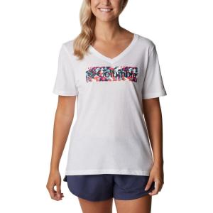 imageColumbia Womens Bluebird Day Relaxed V NeckWhiteTyphoon Blooms Framed