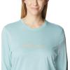 imageColumbia Womens Trek Relaxed Long Sleeve TeeAqua HazeSimply Scripted