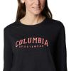 imageColumbia Womens Trek Relaxed Long Sleeve TeeBlack HeatherColumbia Varsity Arch