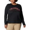 imageColumbia Womens Trek Relaxed Long Sleeve TeeBlack HeatherColumbia Varsity Arch