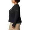 imageColumbia Womens Trek Relaxed Long Sleeve TeeBlack HeatherColumbia Varsity Arch