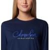 imageColumbia Womens Trek Relaxed Long Sleeve TeeCollegiate NavyCasual Script