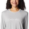 imageColumbia Womens Trek Relaxed Long Sleeve TeeColumbia Grey HeatherSimply Scripted