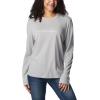 imageColumbia Womens Trek Relaxed Long Sleeve TeeColumbia Grey HeatherSimply Scripted