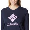 imageColumbia Womens Trek Relaxed Long Sleeve TeeDark NocturnalStacked Gem