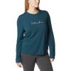 imageColumbia Womens Trek Relaxed Long Sleeve TeeNight WaveSimply Scripted