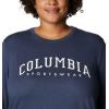 imageColumbia Womens Trek Relaxed Long Sleeve TeeNocturnal HeatherColumbia Varsity Arch
