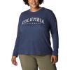 imageColumbia Womens Trek Relaxed Long Sleeve TeeNocturnal HeatherColumbia Varsity Arch