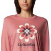 imageColumbia Womens Trek Relaxed Long Sleeve TeePink AgaveFloral Groove