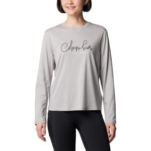imageColumbia Womens Trek Relaxed Long Sleeve TeeColumbia Grey HeatherCasual Script