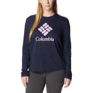 imageColumbia Womens Trek Relaxed Long Sleeve TeeDark NocturnalStacked Gem