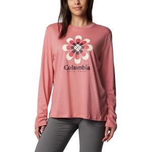 imageColumbia Womens Trek Relaxed Long Sleeve TeePink AgaveFloral Groove