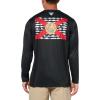 imageColumbia Mens PFG Terminal Tackle Fish Flag Long Sleeve Fishing ShirtBlackFl Flag