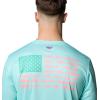imageColumbia Mens PFG Terminal Tackle Fish Flag Long Sleeve Fishing ShirtGulf StreamSorbet