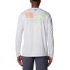 imageColumbia Mens PFG Terminal Tackle Fish Flag Long Sleeve Fishing ShirtWhiteBright Nectar Mid Atlantic