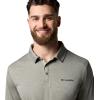 imageColumbia Mens Sage Peak Knit PoloStone Green Heather