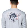 imageColumbia Mens Terminal Tackle PFG Statetriot Long SleeveCool GreyClean Line Pride Usa Bass