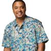 imageColumbia Mens Trollers Best Short Sleeve ShirtBlue Echo Wild Caught