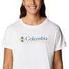 imageColumbia Womens North Cascades Cropped TeeWhiteCsc Retro Logo