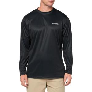imageColumbia Mens PFG Terminal Tackle Fish Flag Long Sleeve Fishing ShirtBlackFl Flag
