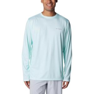 imageColumbia Mens PFG Terminal Tackle Fish Flag Long Sleeve Fishing ShirtIcy MornCanyon Blue