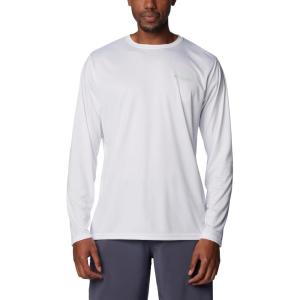 imageColumbia Mens PFG Terminal Tackle Fish Flag Long Sleeve Fishing ShirtWhiteBright Nectar Mid Atlantic