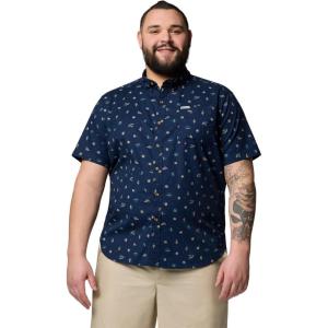 imageColumbia Mens Rapid Rivers Printed Short Sleeve ShirtCollegiate Navy Deserted