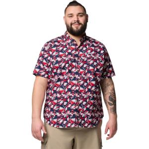 imageColumbia Mens Rapid Rivers Printed Short Sleeve ShirtCollegiate Navy Vined
