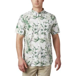 imageColumbia Mens Rapid Rivers Printed Short Sleeve ShirtThyme Green Magnolia Floral Print