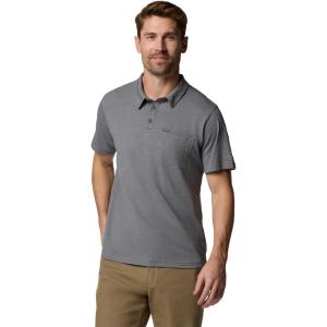 imageColumbia Mens Thistletown Hills Pocket PoloCity Grey HeatherBlack