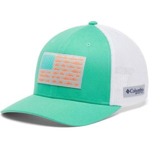 imageColumbia PFG Fish Flag Mesh Ball CapHighElectric TurquoiseWhiteCool Grey