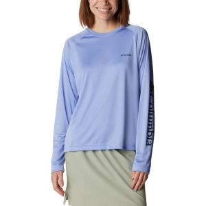 imageColumbia Womens Fork Stream Long Sleeve ShirtSerenityDark Nocturnal Logo
