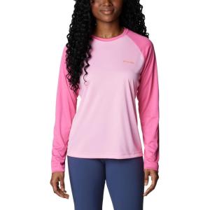 imageColumbia Womens Fork Stream Long Sleeve ShirtWild RoseSunset Orange Logo