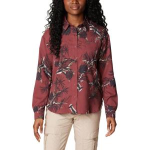 imageColumbia Womens Silver Ridge Utility Patterned Long Sleeve ShirtBeetroot Pinecones