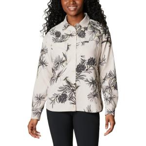imageColumbia Womens Silver Ridge Utility Patterned Long Sleeve ShirtDark Stone Pinecones