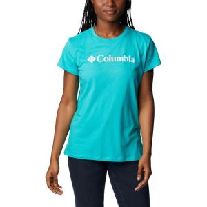 imageColumbia Womens Trek Short Sleeve Graphic TeeBright AquaCsc Branded Graphic