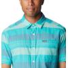 imageColumbia Mens Big ampamp Tall Rapid Rivers Novelty Short SleeveBright Aqua Scattered Stripe