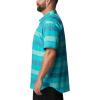imageColumbia Mens Big ampamp Tall Rapid Rivers Novelty Short SleeveBright Aqua Scattered Stripe