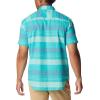 imageColumbia Mens Big ampamp Tall Rapid Rivers Novelty Short SleeveBright Aqua Scattered Stripe