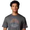 imageColumbia Mens Kwick Hike Graphic Short Sleeve TeeBlack HeatherPeaked Lifestyle