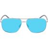 imageColumbia Mens Mist Trail Pilot SunglassesShiny SilverBlue Revo Lens