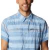 imageColumbia Mens Newton Ridge Plaid Short SleeveJet Stream Striped Sunset