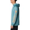 imageColumbia Mens PFG Terminal Tackle HoodieTranquil TealOrange Reef Logo