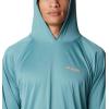 imageColumbia Mens PFG Terminal Tackle HoodieTranquil TealOrange Reef Logo