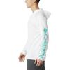 imageColumbia Mens PFG Terminal Tackle HoodieWhiteBright Aqua Logo